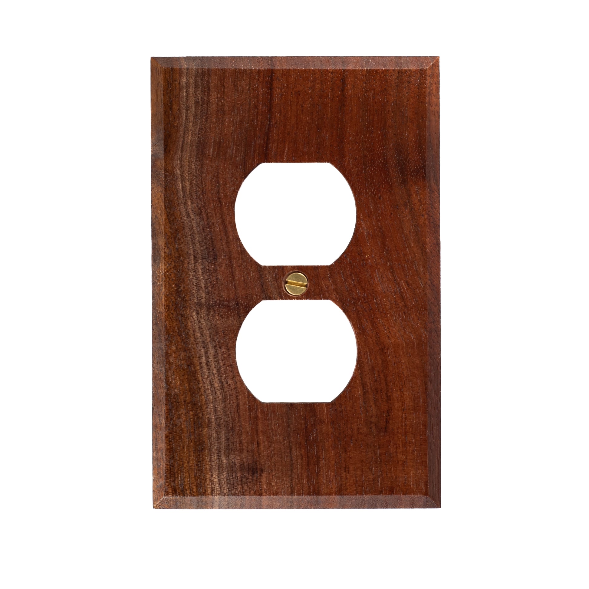 Single Gang Walnut Wooden Outlet Cover 